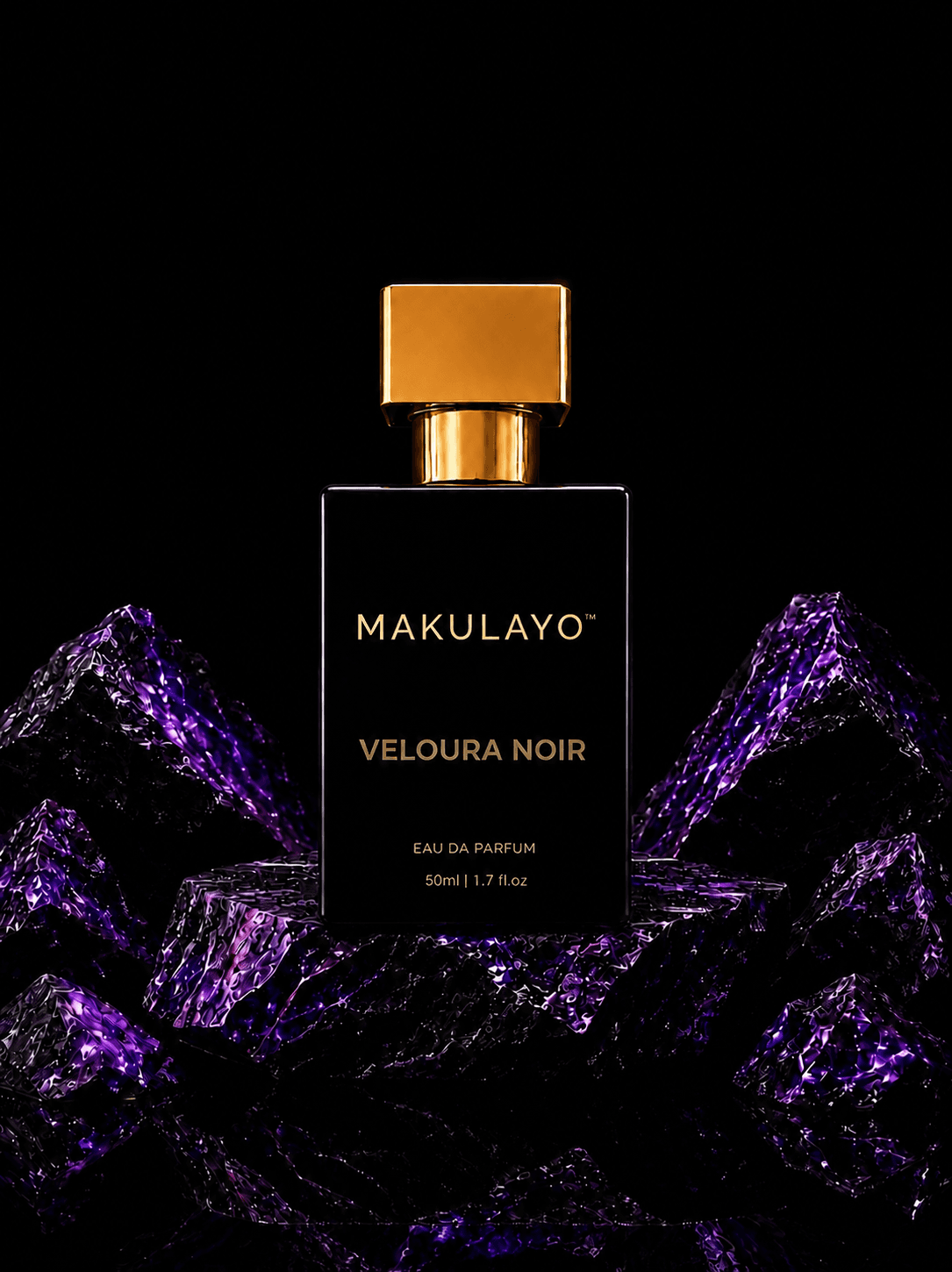 Veloura Noir Eau de Parfum 50ml bottle — Amber • Floral • Gourmand